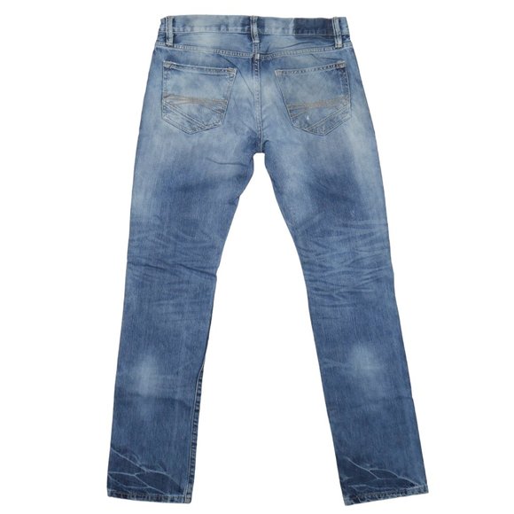 Express Mens Size 29x32 Slim Fit Skinny Leg Jeans Distressed Dark Wash Rocco - Picture 3 of 8